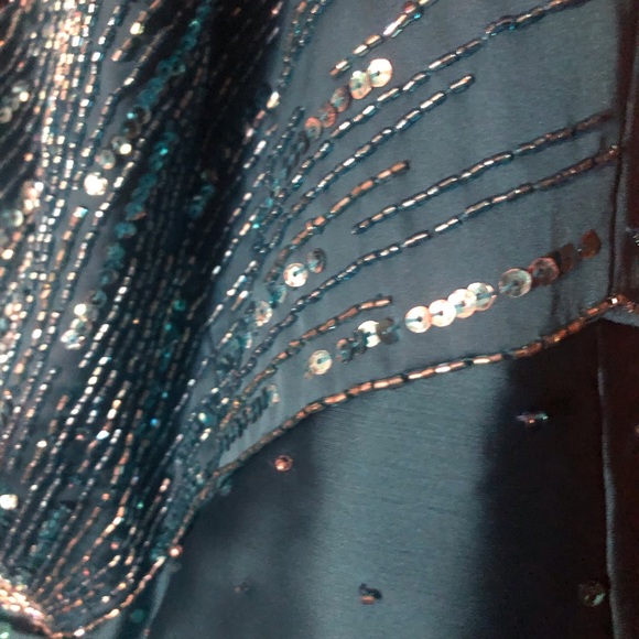 Cameron Blake teal MOB gown - Picture 3 of 4